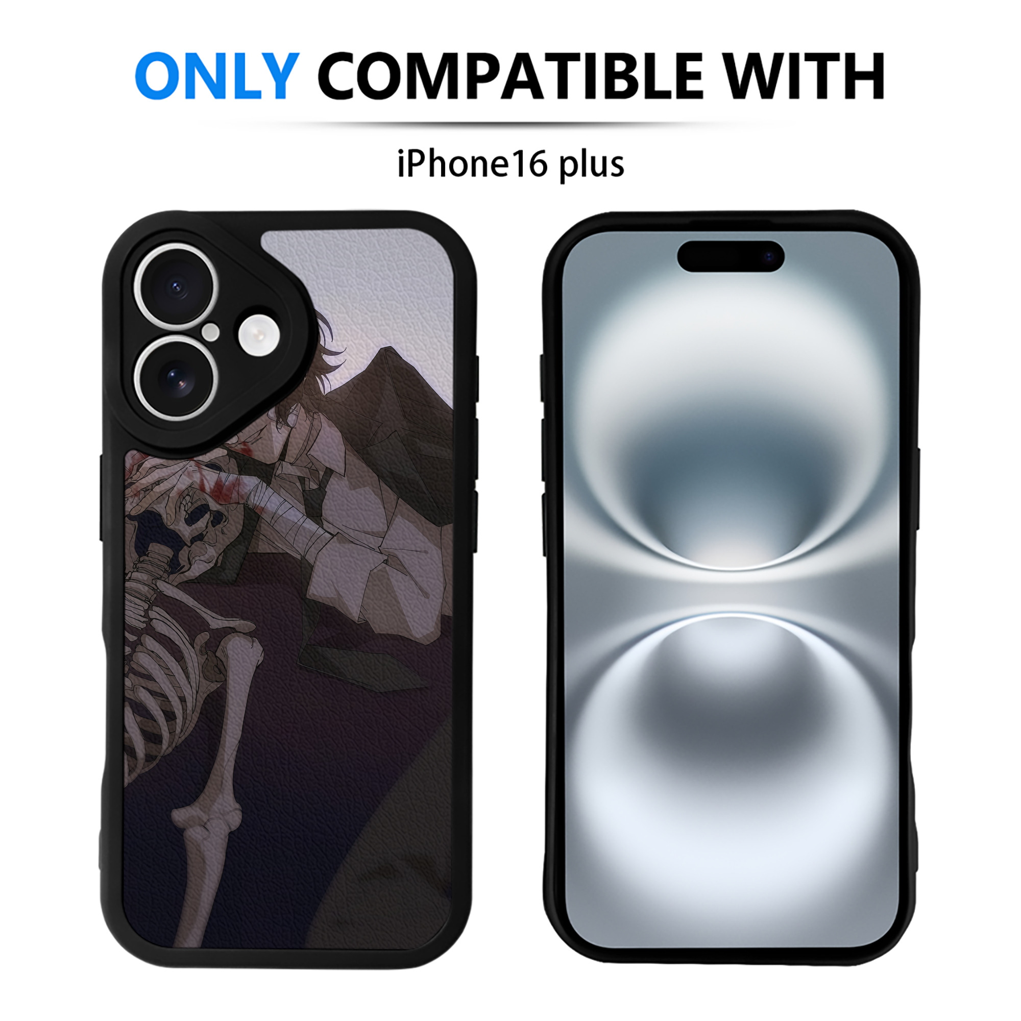 （画像用） 文豪ストレイドッグス Bungo Stray Dogs 【iPhone 16シリーズ対応】シリコンスマホケース（レザー調） 材質：シリコン
